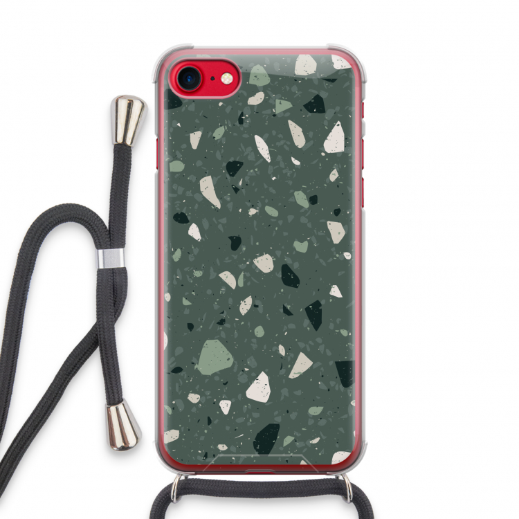 Terrazzo N°19: iPhone SE 2020 Transparant Hoesje met koord