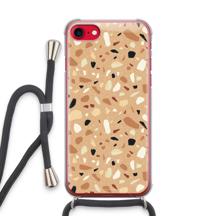 Terrazzo N°17: iPhone SE 2020 Transparant Hoesje met koord