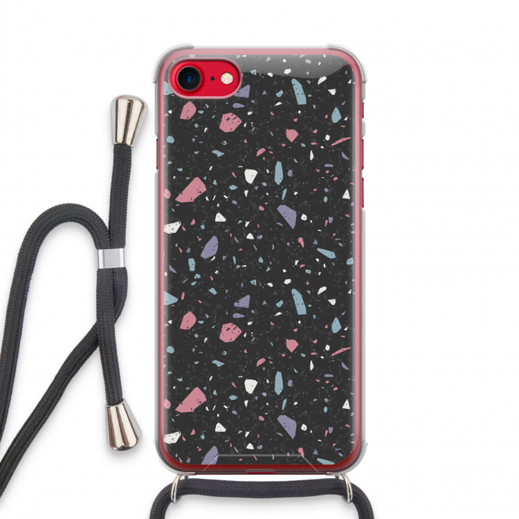 Terrazzo N°16: iPhone SE 2020 Transparant Hoesje met koord