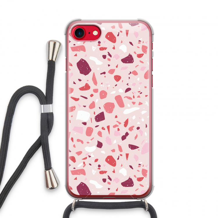 Terrazzo N°15: iPhone SE 2020 Transparant Hoesje met koord