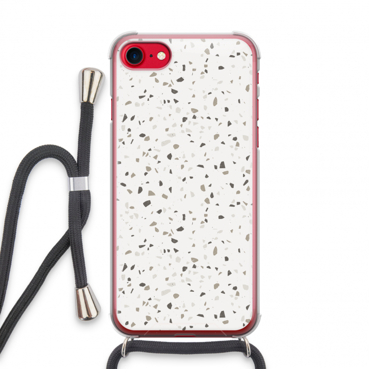 Terrazzo N°14: iPhone SE 2020 Transparant Hoesje met koord