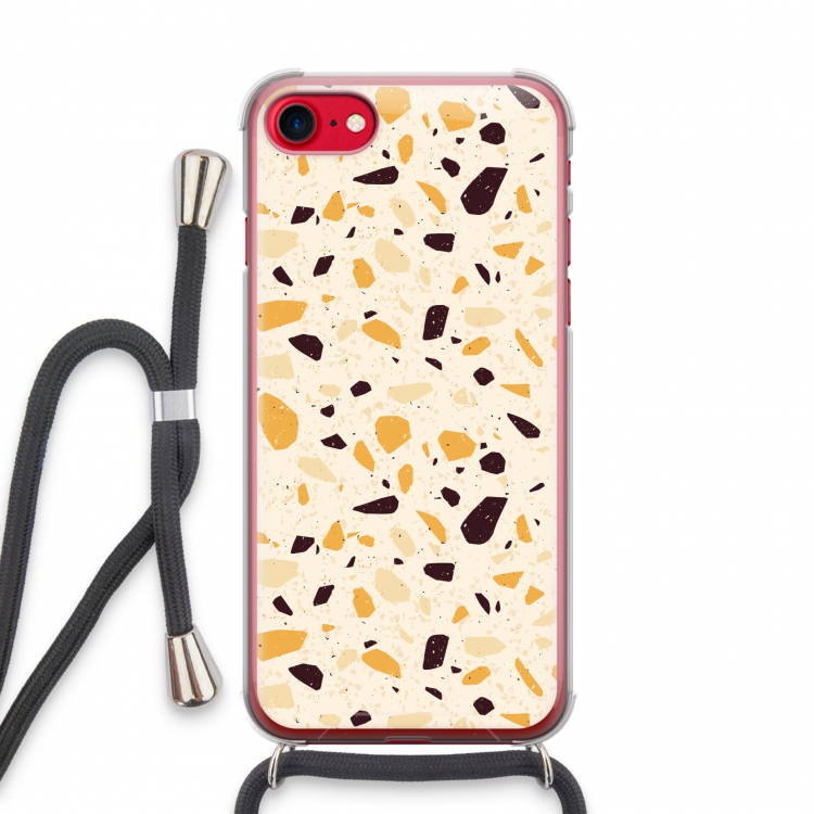 Terrazzo N°13: iPhone SE 2020 Transparant Hoesje met koord