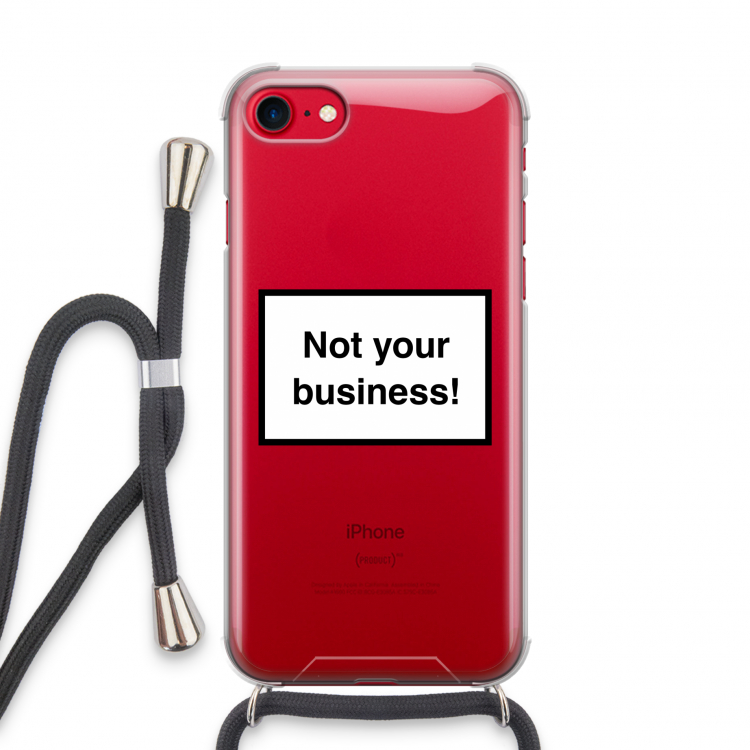 Not your business: iPhone SE 2020 Transparant Hoesje met koord