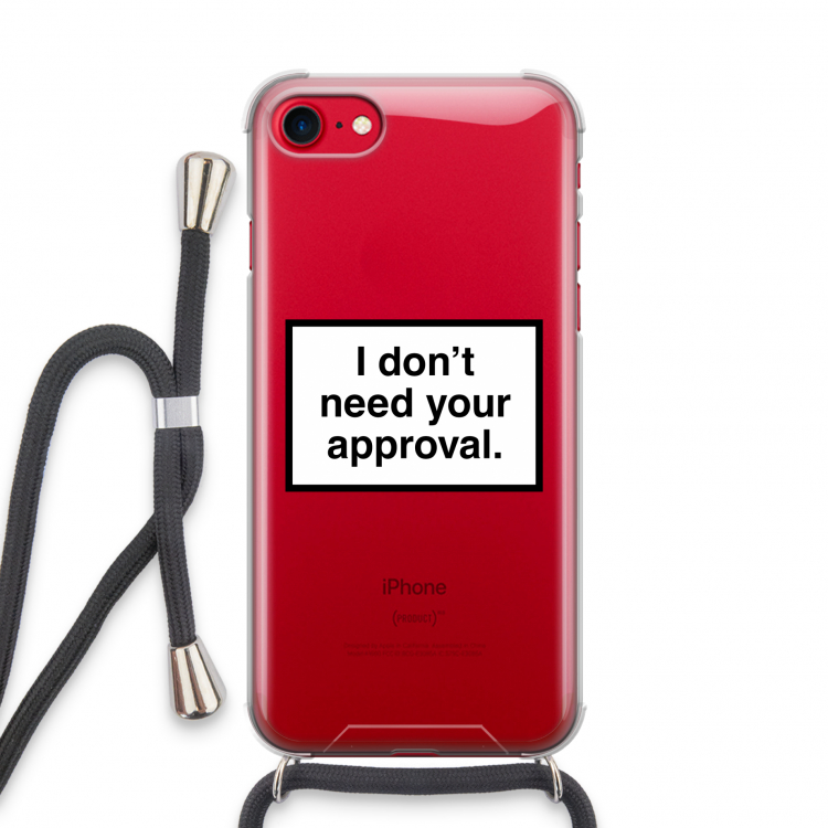 Don't need approval: iPhone SE 2020 Transparant Hoesje met koord