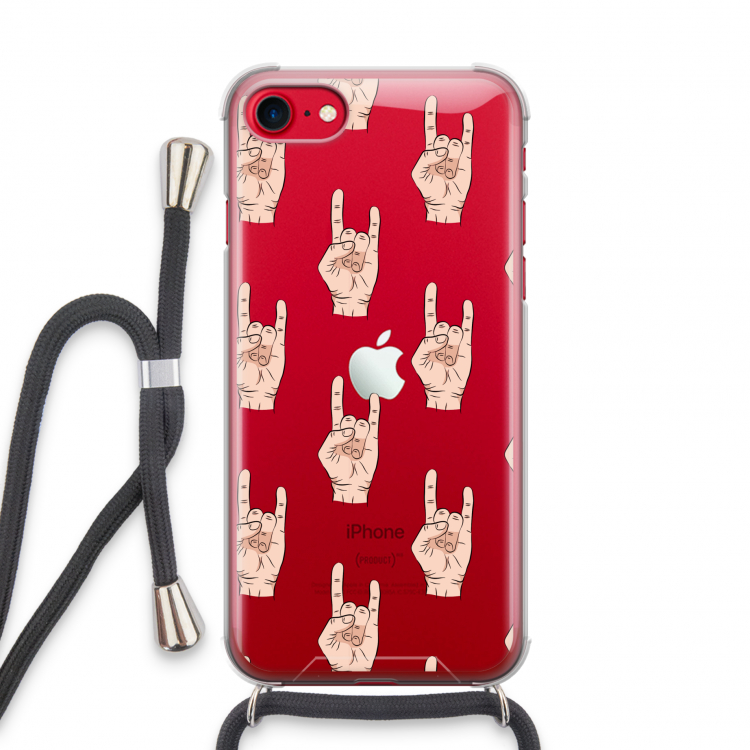 Rock: iPhone SE 2020 Transparant Hoesje met koord