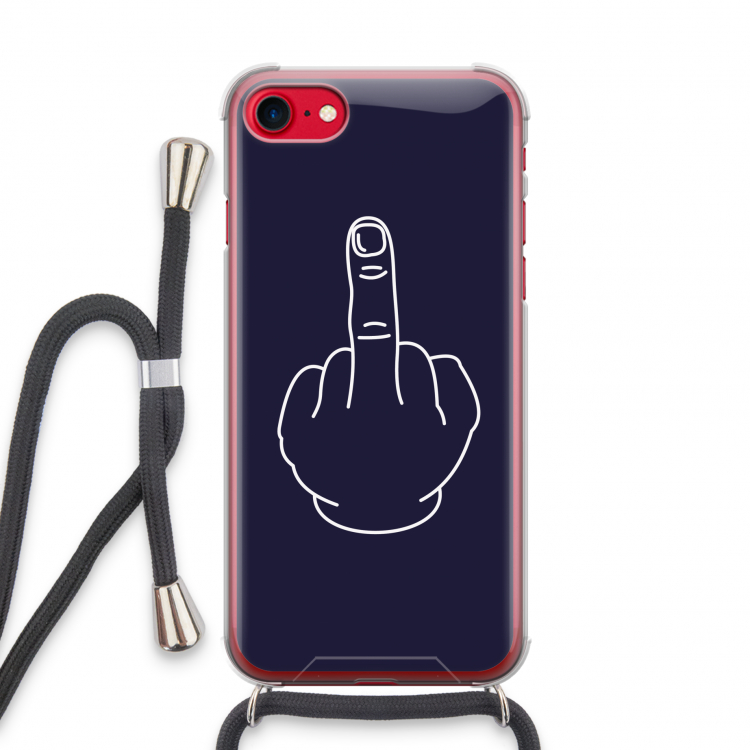 F**k U: iPhone SE 2020 Transparant Hoesje met koord