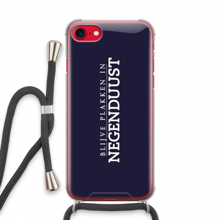 Blijve plakken in Negenduust: iPhone SE 2020 Transparant Hoesje met koord