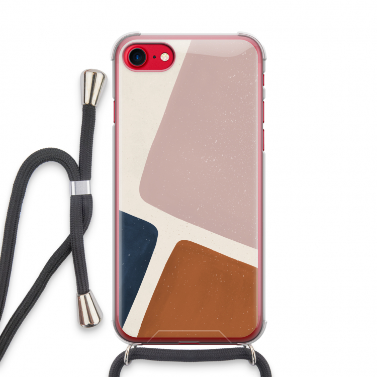 Geo #2: iPhone SE 2020 Transparant Hoesje met koord