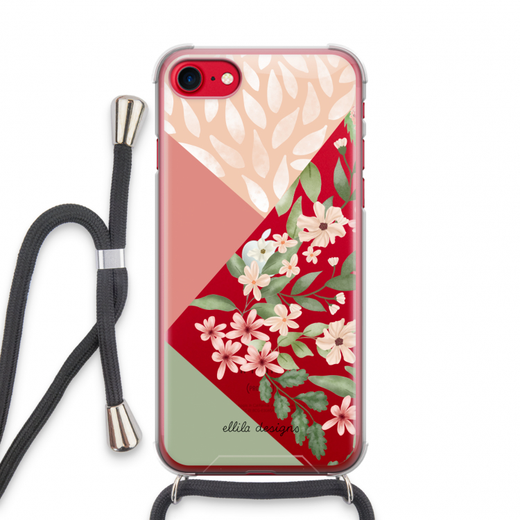 Sweet heaven geometrics: iPhone SE 2020 Transparant Hoesje met koord