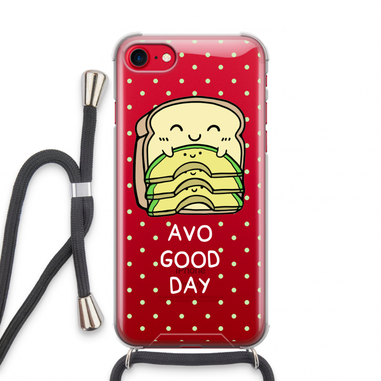 Avo Good Day: iPhone SE 2020 Transparant Hoesje met koord