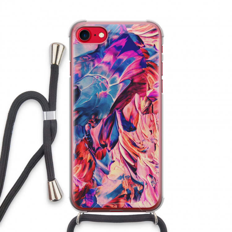 Pink Orchard: iPhone SE 2020 Transparant Hoesje met koord