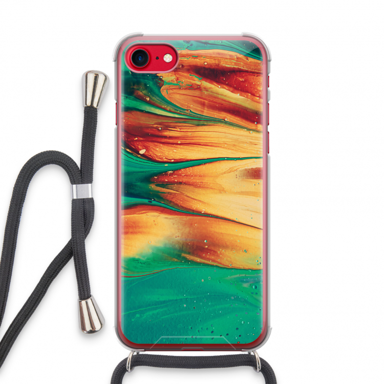 Green Inferno: iPhone SE 2020 Transparant Hoesje met koord