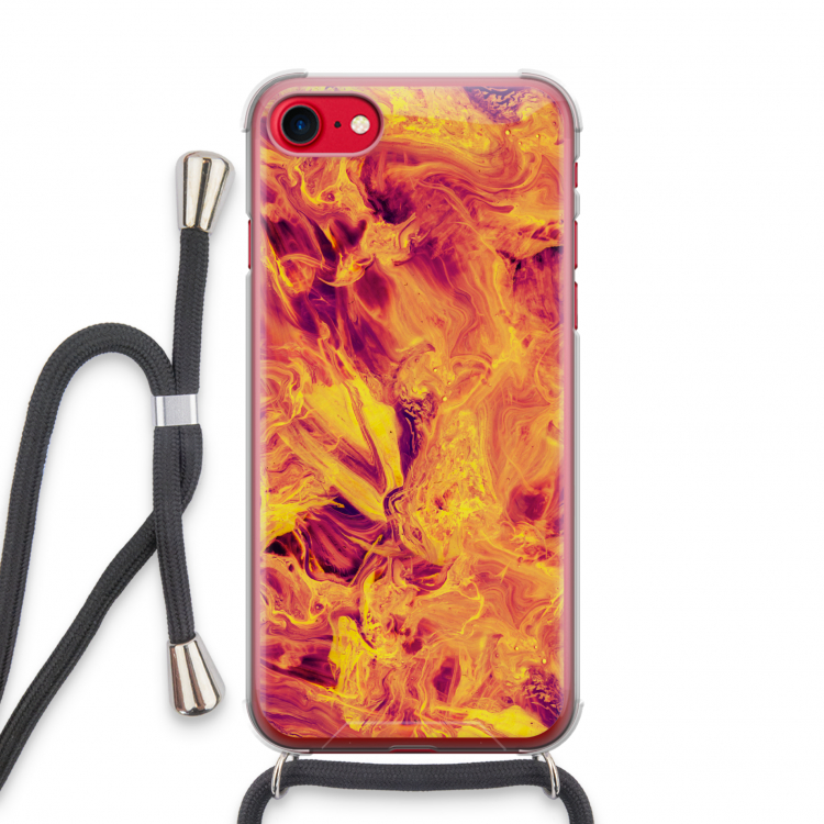 Eternal Fire: iPhone SE 2020 Transparant Hoesje met koord