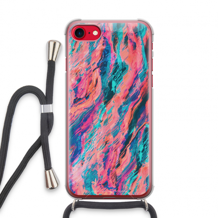 Electric Times: iPhone SE 2020 Transparant Hoesje met koord