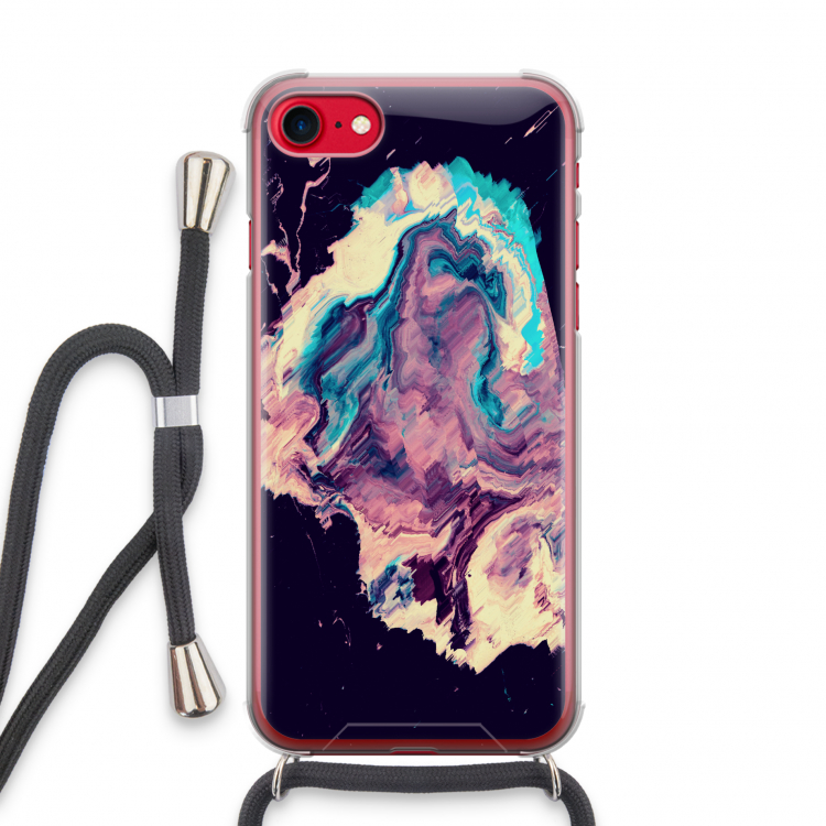 Cosmic Silence: iPhone SE 2020 Transparant Hoesje met koord