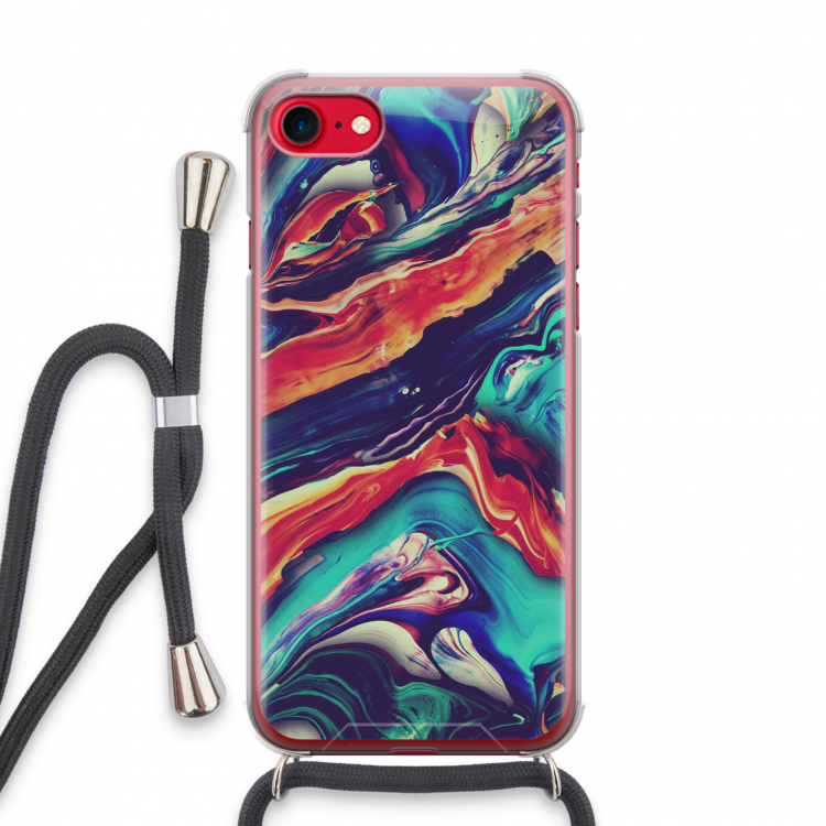 Chameleon Sun: iPhone SE 2020 Transparant Hoesje met koord
