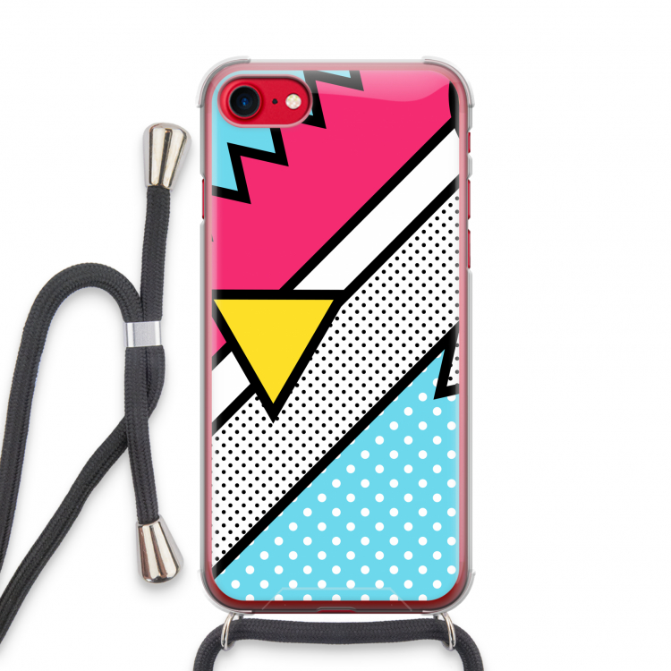 Pop Art #3: iPhone SE 2020 Transparant Hoesje met koord