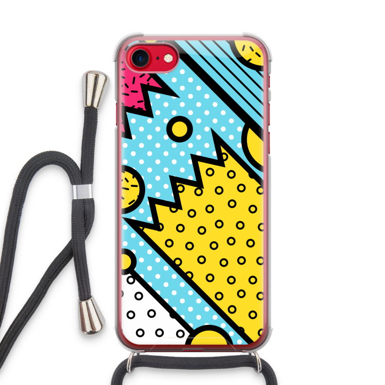 Pop Art #1: iPhone SE 2020 Transparant Hoesje met koord