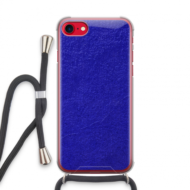Majorelle Blue: iPhone SE 2020 Transparant Hoesje met koord