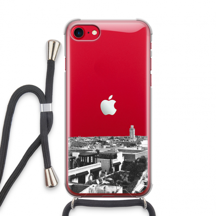 Marrakech Skyline : iPhone SE 2020 Transparant Hoesje met koord