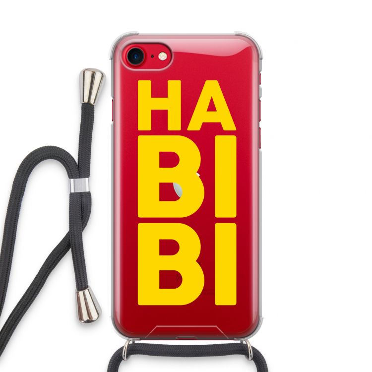 Habibi Majorelle : iPhone SE 2020 Transparant Hoesje met koord