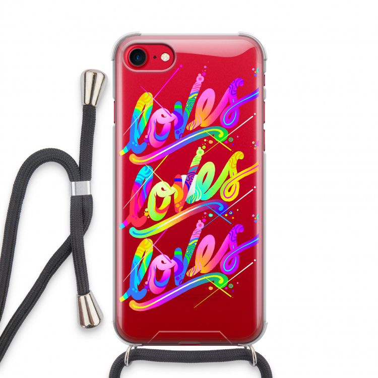 Loves: iPhone SE 2020 Transparant Hoesje met koord