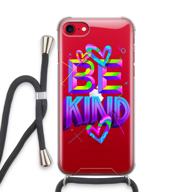 Be Kind: iPhone SE 2020 Transparant Hoesje met koord