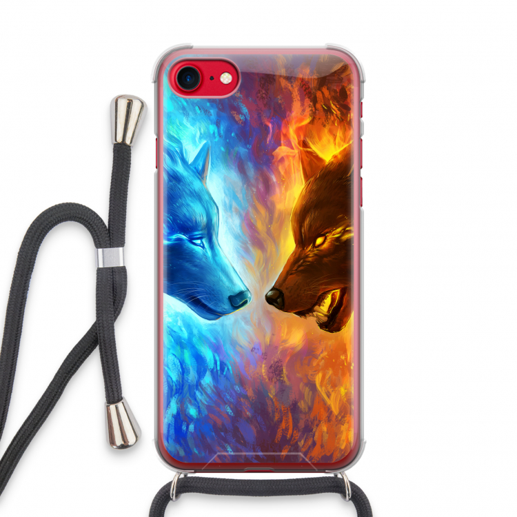 Fire & Ice: iPhone SE 2020 Transparant Hoesje met koord
