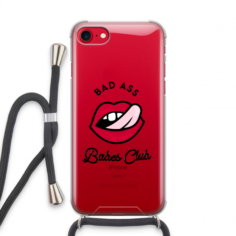 Badass Babes Club: iPhone SE 2020 Transparant Hoesje met koord