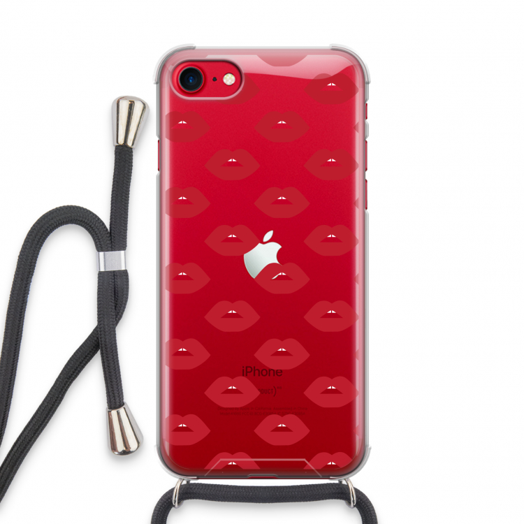 Lips: iPhone SE 2020 Transparant Hoesje met koord