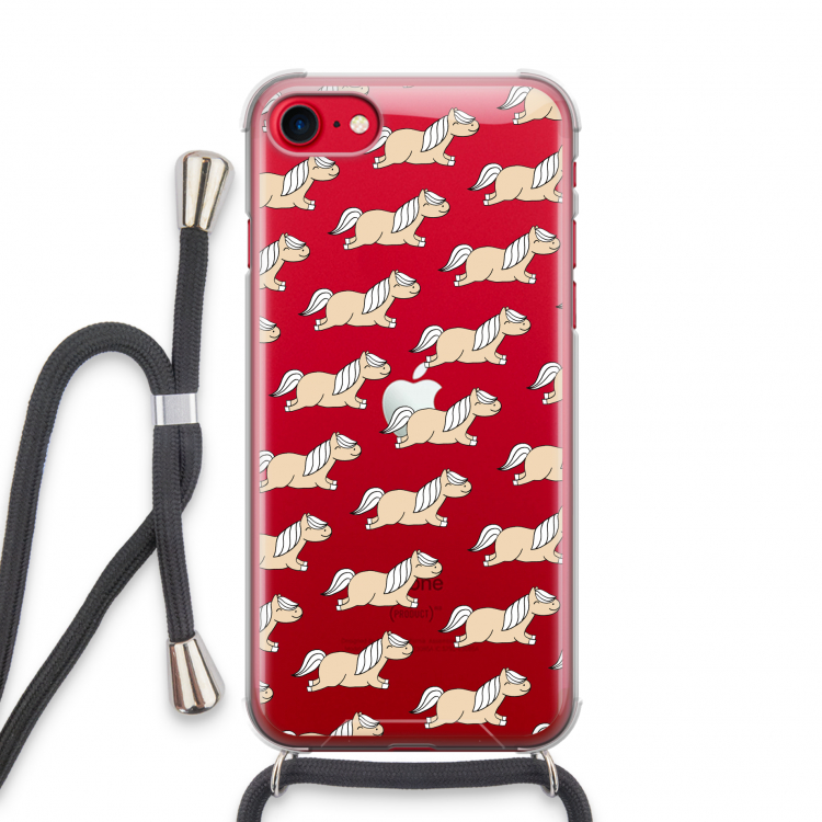 Ponys: iPhone SE 2020 Transparant Hoesje met koord