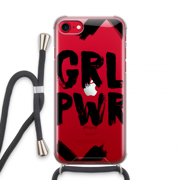 Girl Power #2: iPhone SE 2020 Transparant Hoesje met koord