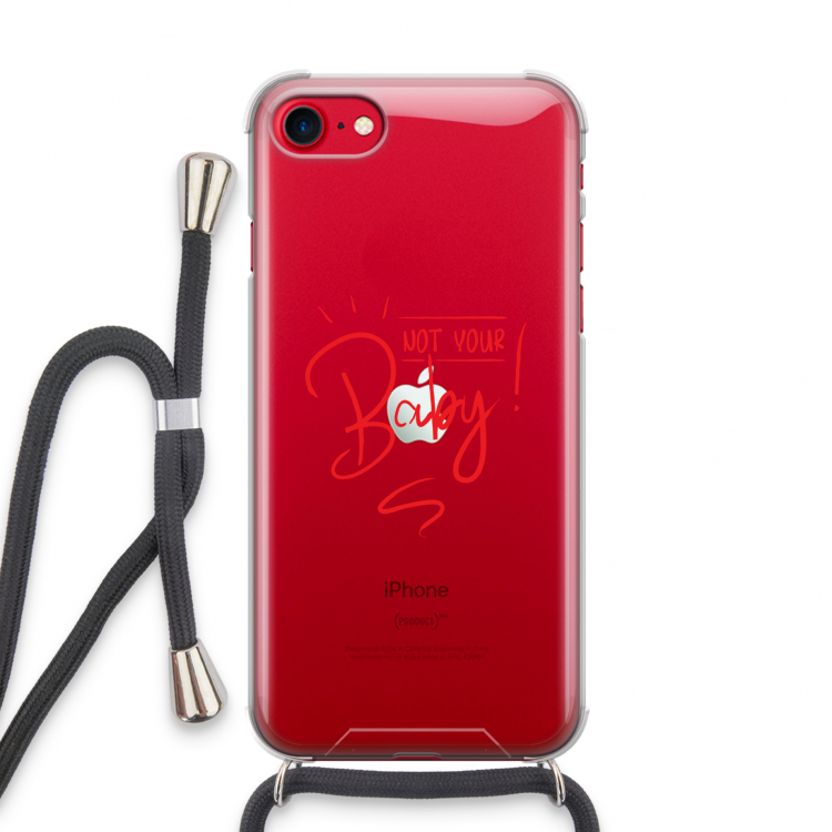 Not Your Baby: iPhone SE 2020 Transparant Hoesje met koord