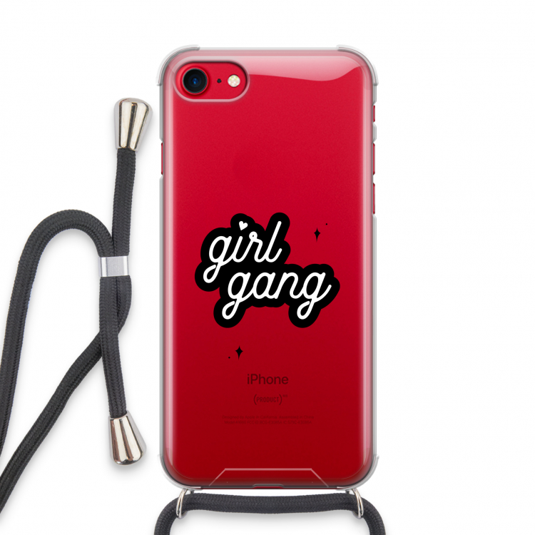 Girl Gang: iPhone SE 2020 Transparant Hoesje met koord