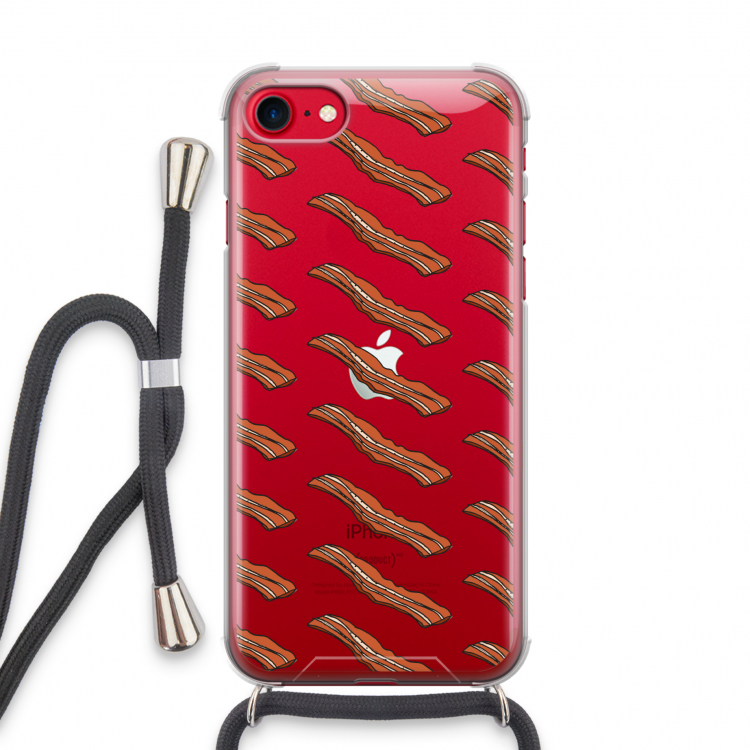 Bacon to my eggs #2: iPhone SE 2020 Transparant Hoesje met koord