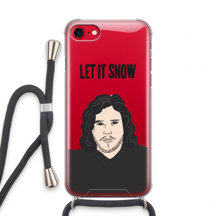 Let It Snow: iPhone SE 2020 Transparant Hoesje met koord