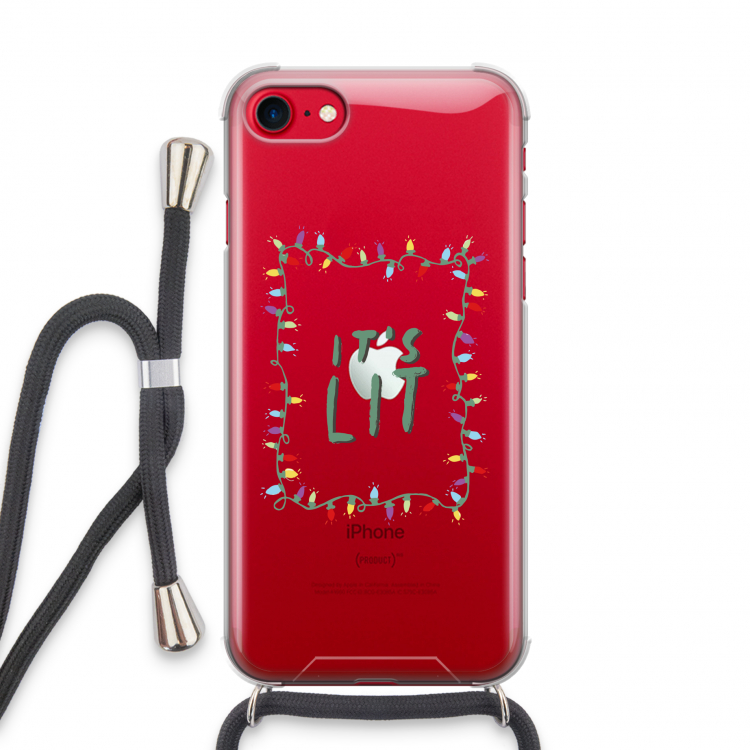 It's Lit: iPhone SE 2020 Transparant Hoesje met koord