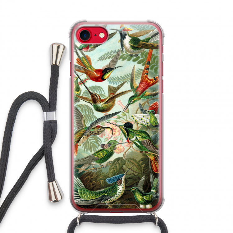 Haeckel Trochilidae: iPhone SE 2020 Transparant Hoesje met koord