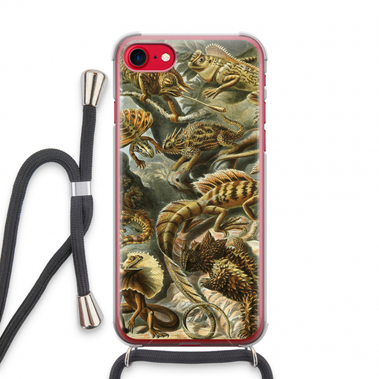 Haeckel Lacertilia: iPhone SE 2020 Transparant Hoesje met koord