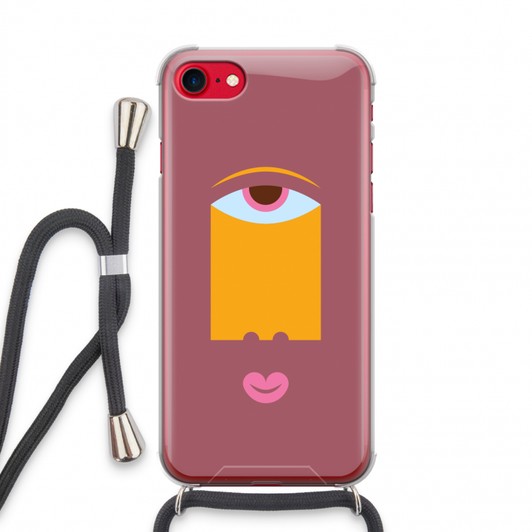 Mono V: iPhone SE 2020 Transparant Hoesje met koord