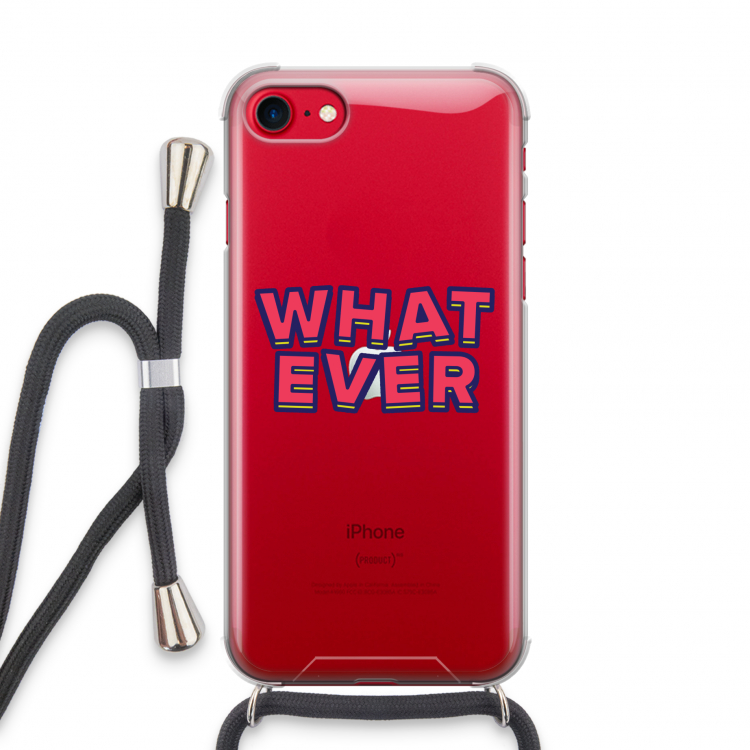 Whatever: iPhone SE 2020 Transparant Hoesje met koord