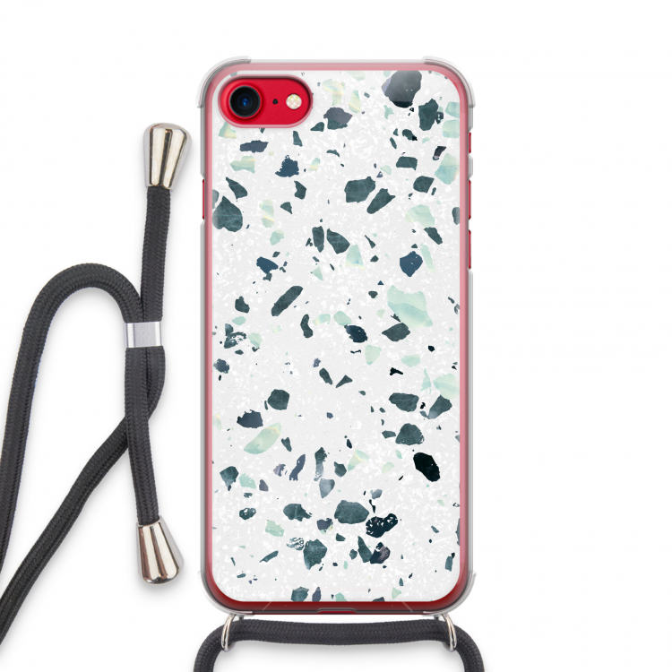Terrazzo N°2: iPhone SE 2020 Transparant Hoesje met koord