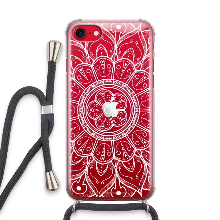 Roses Are Red: iPhone SE 2020 Transparant Hoesje met koord