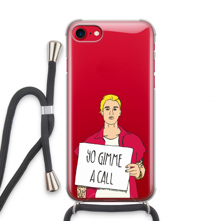 Gimme a call: iPhone SE 2020 Transparant Hoesje met koord