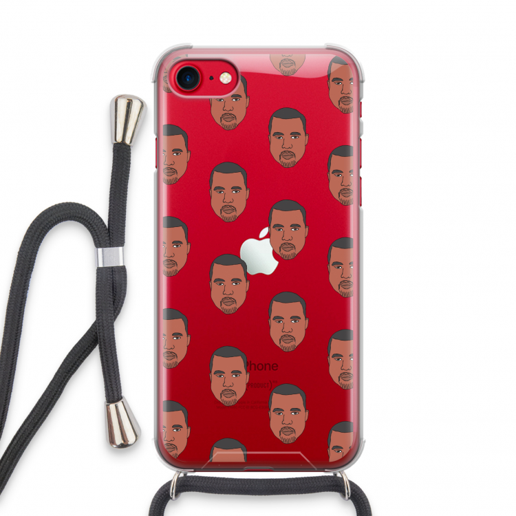 Kanye Call Me?: iPhone SE 2020 Transparant Hoesje met koord