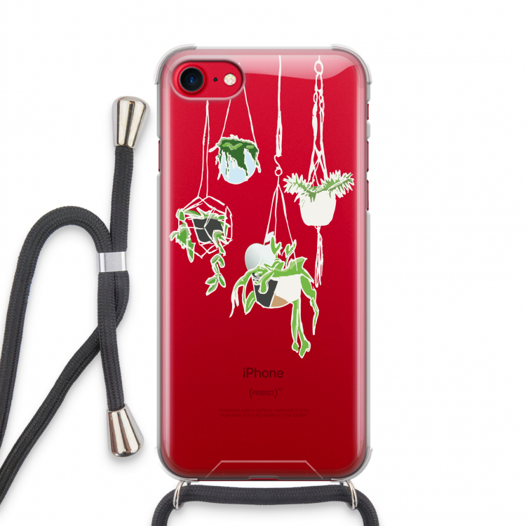 Hang In There: iPhone SE 2020 Transparant Hoesje met koord