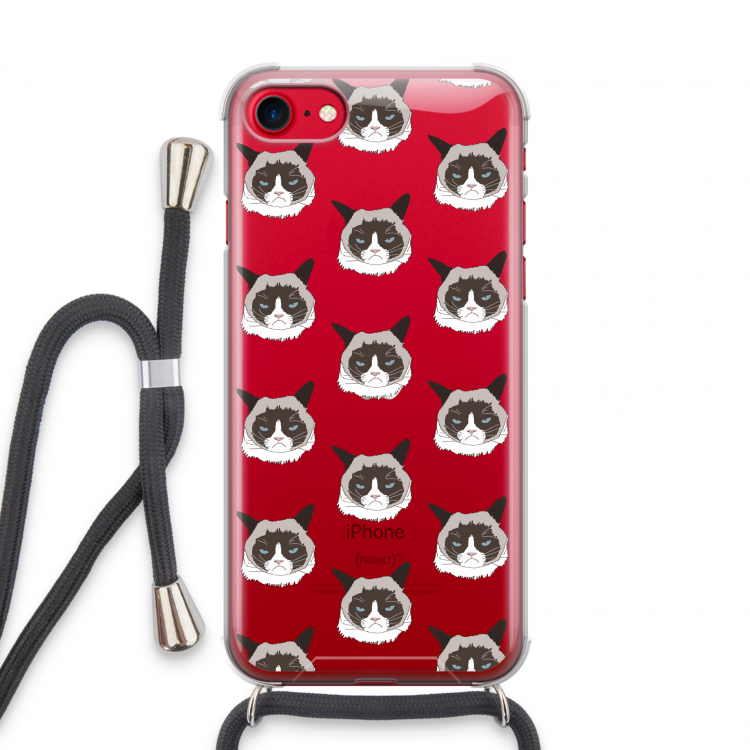 It's a Purrr Case: iPhone SE 2020 Transparant Hoesje met koord