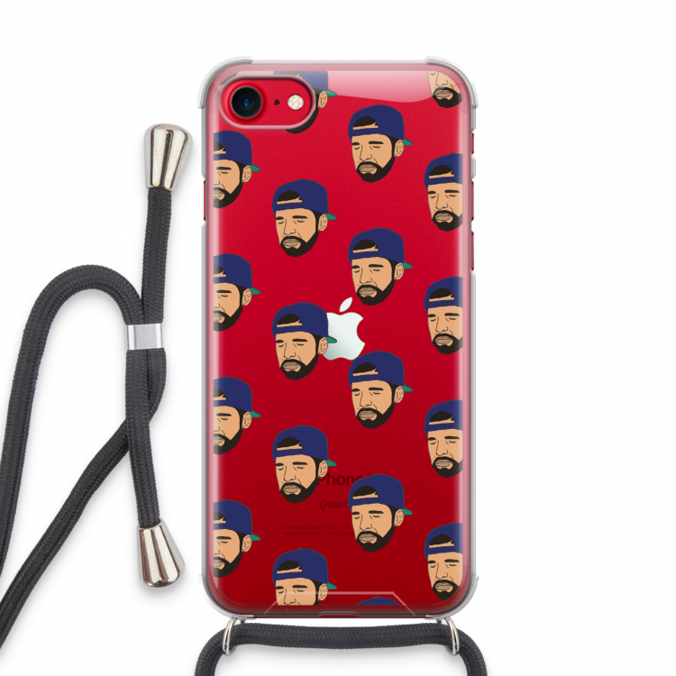 Drake Away: iPhone SE 2020 Transparant Hoesje met koord