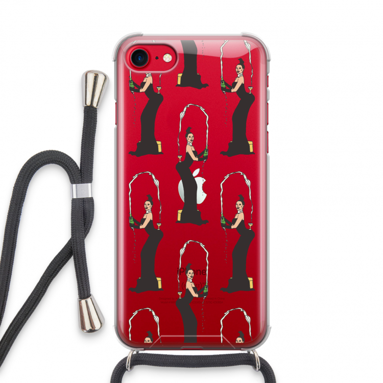 Pop Some Kim: iPhone SE 2020 Transparant Hoesje met koord
