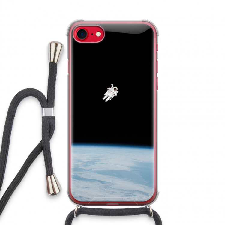 Alone in Space: iPhone SE 2020 Transparant Hoesje met koord